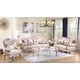 Cream Finish Button Tufted Back Armchair Traditional Cosmos Furniture Daisy