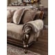 Custom Burl & Antique Silver Sofa Traditional Homey Design HD-562