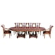 Luxury VALENTINA Dining Table Beige & Dark Gold EUROPEAN FURNITURE Classic