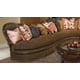 Luxury Walnut Sectional Sofa LEFT Dark Brown Finish Sp Order Benetti's Bertina