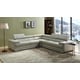 Beige Faux Leather Modern Corner Sectional Cosmos Furniture Zenith
