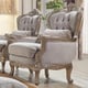 Antique Silver & Bronze Finish Armchair Set 2Pcs Traditional Homey Design HD-20339 