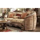 Homey Design HD-1601 Lavish Old World Gold Mixed Fabric Living Room Sofa Loveseat and Chair Set 3Pcs