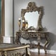 Perfect Brown with Metallic Antique Gold Console Table & Mirror Homey Design HD-905BR