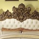 Royal Luxury Golden Brown King Bed Carved Wood Homey Design HD-8008 
