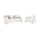 Cream Performance Basketweave With Subtle Luster VICTORIA SOFA Set 2Pcs by Caracole 