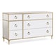 Carrara Marble Top & Mirrored Panels Double Dresser FONTAINEBLEAU by Caracole 