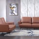 Premium Italian Leather Russet Brown TRATTO Sofa EUROPEAN FURNITURE Modern