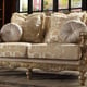 Antique Gold Victorian Chenille Loveseat Traditional Homey Design HD-205
