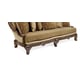 Antique Brown Wood w/Golden Tips Luxury Sofa Benetti's Firenza Traditional