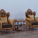 Royal Luxury Black & Brown Gold EMPERADOR Arm Chair Set 2Pcs EUROPEAN FURNITURE