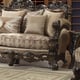 Brown Cherry Sofa Carved Wood Traditional Homey Design HD-2658
