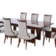 Luxury Dark Mocha & Light Gray GLAMOUR Dining Chair Set 2Pcs EUROPEAN FURNITURE