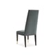 Teal Velvet & Satin Ebony THE MASTERS DINING SIDE CHAIR Set 2Pcs by Caracole 