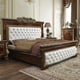 Perfect Brown & Gold CAL King Bedroom Set 3Pcs Traditional Homey Design HD-1803