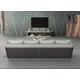 Italian Leather Grey-Chocolate Mansion Sofa GLAMOUR EUROPEAN FURNITURE Modern