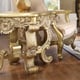 Rich Gold End Table Set 2Pcs Carved Wood Traditional Homey Design HD-8086  