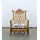 Royal Luxury Bronze & Sand Fabric MAGGIOLINI Arm Chair Set 2 Pcs EUROPEAN FURNITURE 