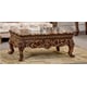 Homey Design Hd-1101C  Classic Dark Brown Gold Finish Hand Carved Wood Coffee Table 