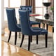 Contemporary Navy Faux Leather Dining Chair Set of 2 Cosmos Furniture Brooklyn
