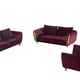 Luxury Burgundy Velvet SIPARIO VITA Sofa EF-22561 EUROPEAN FURNITURE Modern Glam