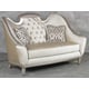 Luxury Pearl Silk Chenille Solid Wood Sofa Set 3Pcs Benetti's Sofia Classic
