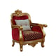Classic  Red Gold Fabric 30013 BELLAGIO II Sofa Set 3 Pcs EUROPEAN FURNITURE 