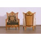 Luxury Sand Black & Gold Wood Trim MODIGLIANI Chair EUROPEAN FURNITURE Classic