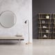 Plain Mirror W/ Inserted Section of Caracasta Marble EDGE MIRROR by Caracole