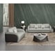 Lite Grey & Chocolate Italian Leather NOIR Sofa EUROPEAN FURNITURE Contemporary
