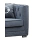Gray Fabric Loveseat w/ Steel legs Modern Cosmos Furniture Zion