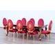 Luxury Rosewood & Red Gold LUXOR Dining Table Set 11 Pcs EUROPEAN FURNITURE 