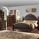Cherry Finish Wood Queen Bedroom Set 3Pcs Traditional Cosmos Furniture Aspen