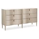Golden Shimmer Finish Bronze Mirror Top 6 Drawers Dresser WONDER-FULL by Caracole 