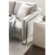Moonlight Silver Fabric & Stainless-Steel Frame Sofa OPEN FRAMEWORK by Caracole 