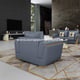 Gray Italian Leather CASTELLO Sofa Set 3Pcs EUROPEAN FURNITURE Contemporary