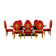 Luxury Red & Gold LUXOR Velvet Dining Chair 2Pcs EUROPEAN FURNITURE Classic