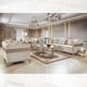Satin Beige Fabric Armchair Traditional Homey Design HD-20301 