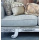 Homey Design HD-272 Silver Finish Traditional  Sofa Couch Carved Wood