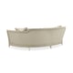 Beige Velvet Crescent-Shaped Sofa Contemporary BEND THE RULES by Caracole 