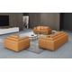 Cognac Italian Leather PICASSO Sofa EUROPEAN FURNITURE Contemporary Modern