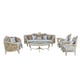 Antique Beige & Gold Luxury BELLAGIO Coffee Table Set 2Pcs EUROPEAN FURNITURE 