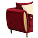 Red Velvet w/ Gold Finish Sofa Modern Cosmos Furniture Ruby