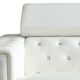 White Faux Leather Sofa Modern Cosmos Furniture Charlise