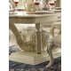 Homey Design HD-27 Ivory Finish Formal Dining Table Carved Wood Traditional