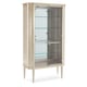 Soft Silver Leaf Finish LED Light Insert China Cabinet TIME TO REFLECT by Caracole 