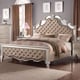 Silver Finish Wood King Bedroom Set 3Pcs Contemporary Cosmos Furniture Sonia