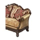 Luxury Gold Chenille Dark Brown Wood Sofa Benetti's Ornella Classic Traditional