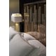 Chocolate Truffle & Brushed Gold Metal CITYSCAPE KING BED by Caracole 