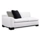 White Performance Fabric & Midnight Terrain Block Feet Sectional 3Pcs REFRESH by Caracole 